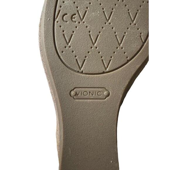 VIONIC Paloma Ankle Booties Wedge Heel Taupe Suede Leather Comfort Women's 8 - Picture 9 of 9